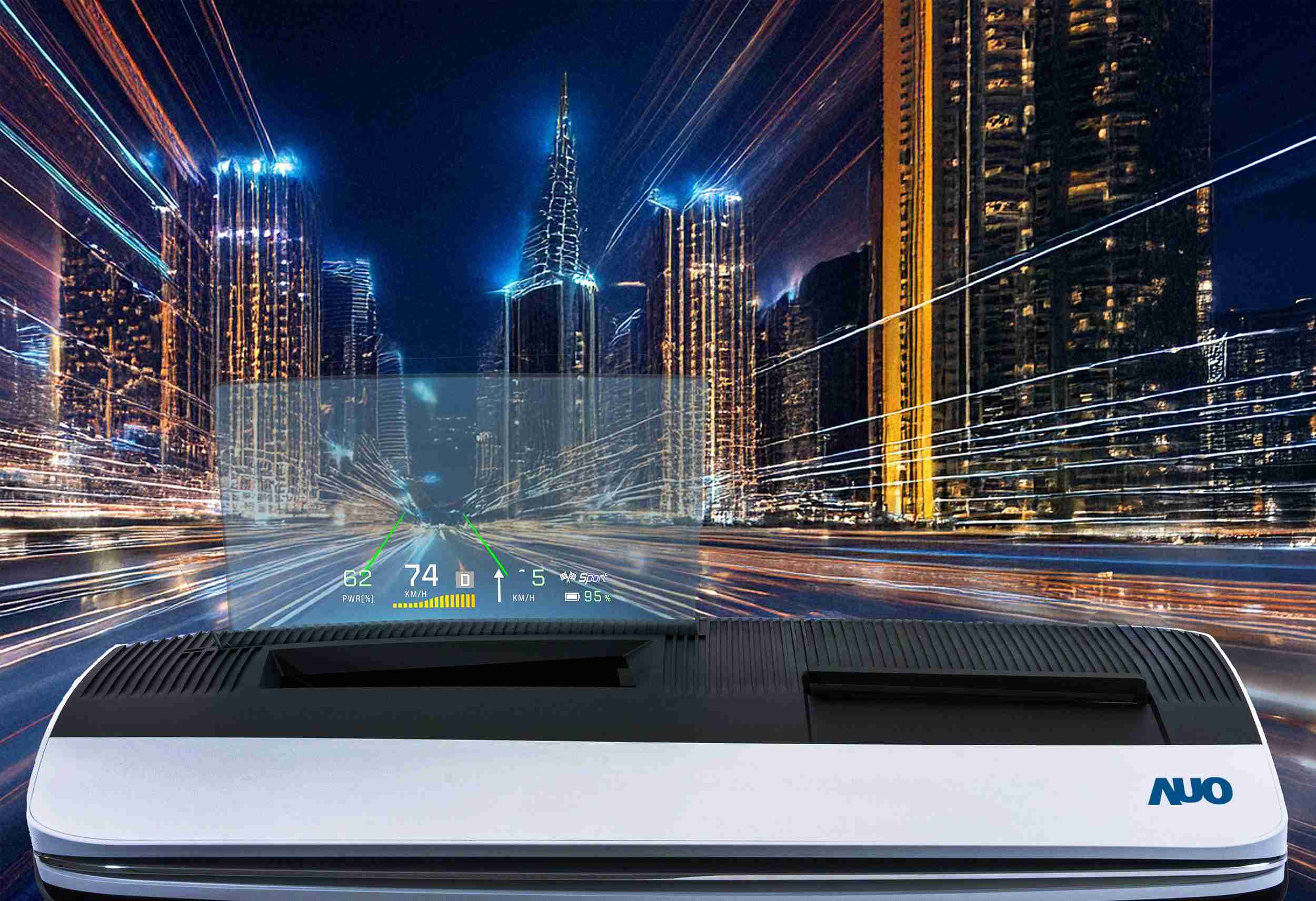 壹号平台推出13吋Micro LED抬头显示器，，提供高入眼亮度、、、高色彩饱和度的显示质量，，，在阳光下或黑暗中都清晰可见，，，并利用Micro LED模块体积小的优势，，解决车用空间有限的痛点